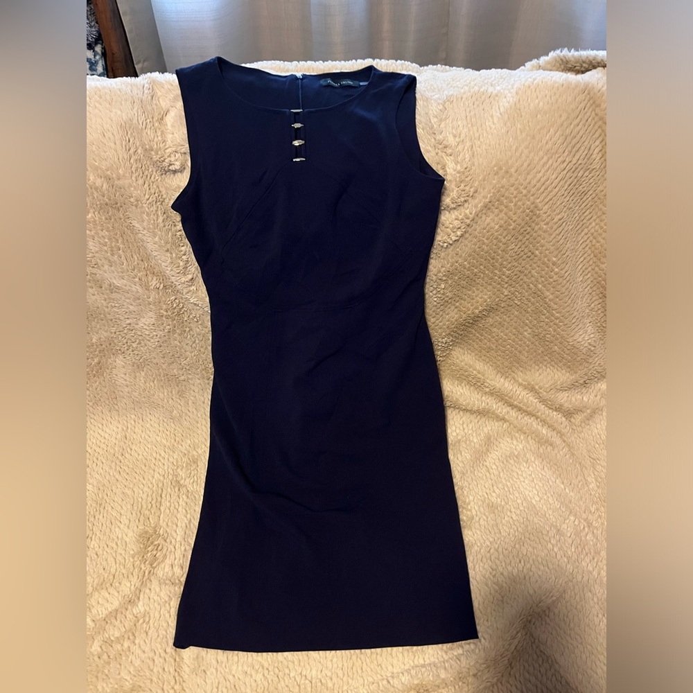 Ivanka Trump Navy with Gold accent Dress